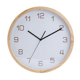 Relógio De Parede Madeira Marrom Claro