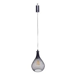 Luminária Pendente Em Aramado Metal Preto