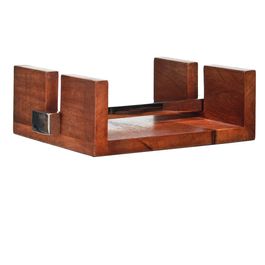 Porta Guardanapo Madeira Marrom / Inox