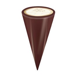 Kit Cone Festa Metalizado Com Etiqueta Liso Marrom