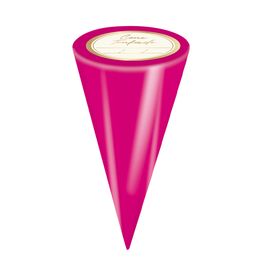 Kit Cone Festa Metalizado Com Etiqueta Liso Pink