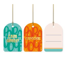 Tag Com Hot Stamping Contem Alegria