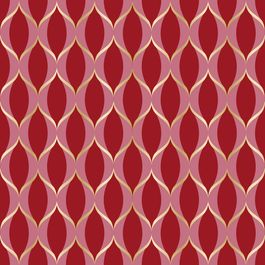 Saco Para Presente Metal Waves Vermelho E Ouro