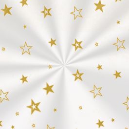 Folha Transparente Estrela Ouro