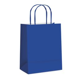 Sacola De Papel Liso Azul Royal