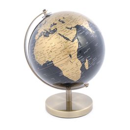 Decorativo Globo Metal Dourado Preto