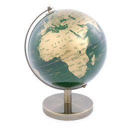 Decorativo Globo Metal Dourado Verde