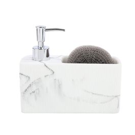 Dispenser Sabonete Poliresina Marmore Branco