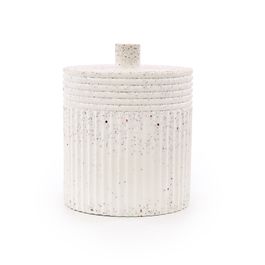 Porta Disco De Algodão Poliresina Branco