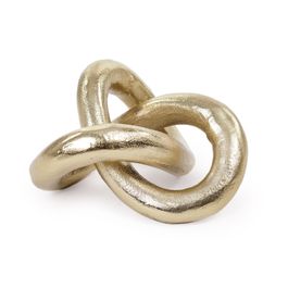 Decorativo Escultura Alumínio Dourado