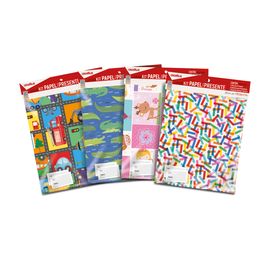 Kit Completo Papel De Presente Sortido Infantil Colorido