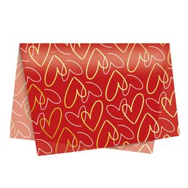 Papel Seda Fascínio Vermelho / Ouro