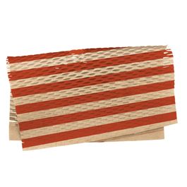 Papel Colmeia Listras Kraft Vermelho / Pardo