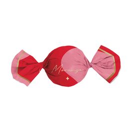 Folha Para Trufa Metalizado Morango Vermelho E Rosa