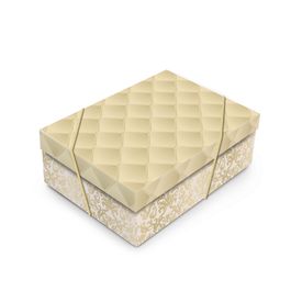Caixa Retangular com Tampa Luxuria Ouro