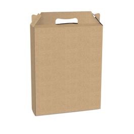 Caixa Maleta Retangular Vertical Kraft Pardo