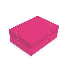 Caixa Retangular Com Tampa Pink Core Pink