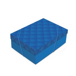 Caixa Retangular Com Tampa Luxúria Indigo Azul