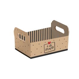 Caixote De Cartão É De Coração Vermelho / Preto