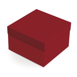 Caixa Quadrada Cabernet Vermelho