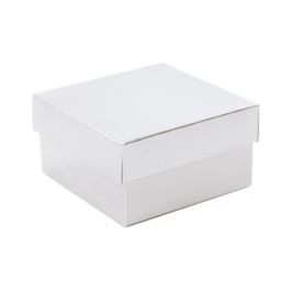 Mini Caixa Quadrada Laminada Metalizada Prata