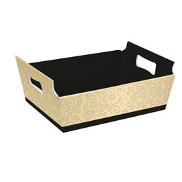 Cesta de Cartão Birot Ouro / Preto
