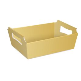 Cesta De Cartão Laminada Ouro