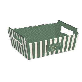Cesta De Cartão Royal Verde / Ouro