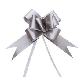 Laço Pronto Liso Acetinado Prata