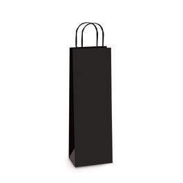 Sacola de Papel Liso Metalizado Fosco Preto