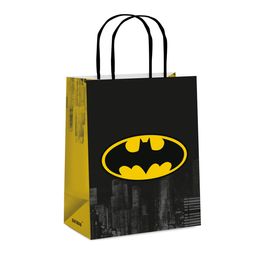 Sacola De Papel Batman Amarelo / Preto