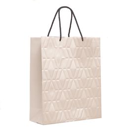 Sacola Premium Com Relevo Liso Marfim
