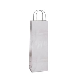 Sacola De Papel Liso Metalizado Prata