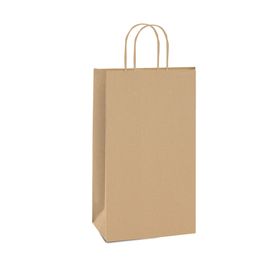 Sacola De Papel Garrafa Kraft Pardo