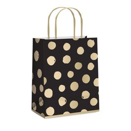 Sacola De Papel Big Ball Preto / Ouro