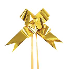 Laço Pronto Liso Metalizado Ouro