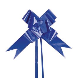 Laço Pronto Liso Metalizado Azul