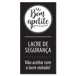 Adesivo Lacre de Segurança Preto
