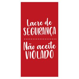 Lacre de Segurança Não Violado Vermelho