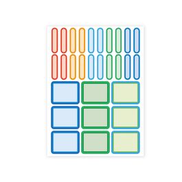 Etiqueta Para Material Escolar Mix Cores