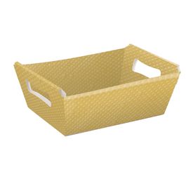 Cesta de Cartão Cristalino Ouro