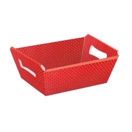 Cesta de Cartão Cristalino Vermelho