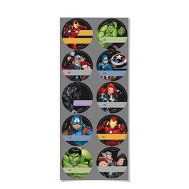 Adesivo Redondo Avengers Colorido