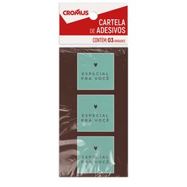 Cartela Adesiva Sucre Especial Para Você Turquesa