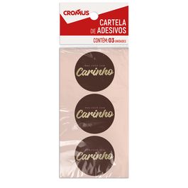 Cartela Adesiva Sucre Com Carinho Rosa