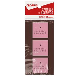 Cartela Adesiva Sucre Especial Para Você Rosa