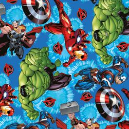 Folha Licenciada Vingadores Em Ação Colorido
