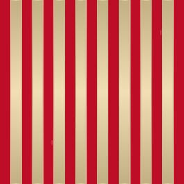 Saco para Presente Metal Listrado Vermelho / Ouro
