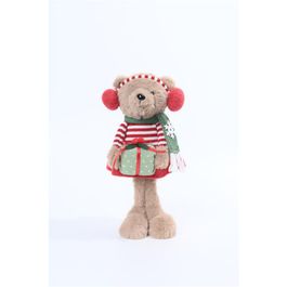 Urso Decorativo Com Cachecol Colorido