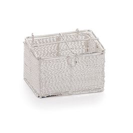 Aramado Miniatura Retangular Liso Prata C/1